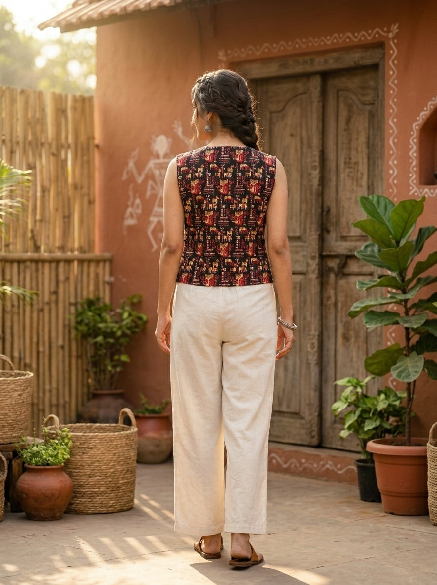 Aaranya – Tribal Print Cotton Vest Kurti