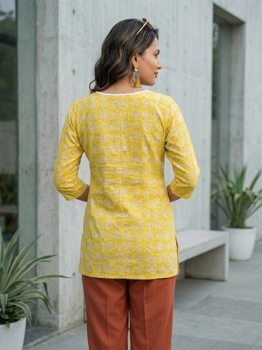 Sunny Side Cotton Kurti