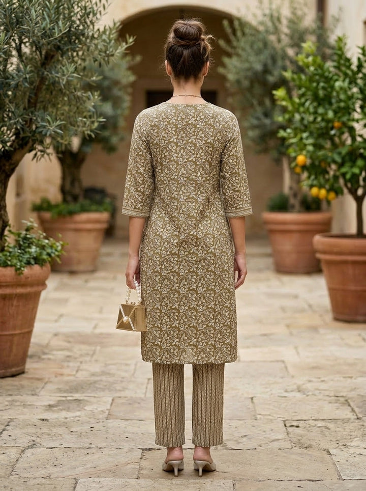 Metro Ethnic Pure Cotton Kurti Set