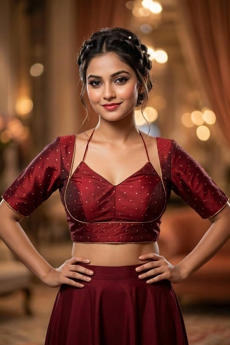 Sparkle Fancy Slik Masaba Style Blouse