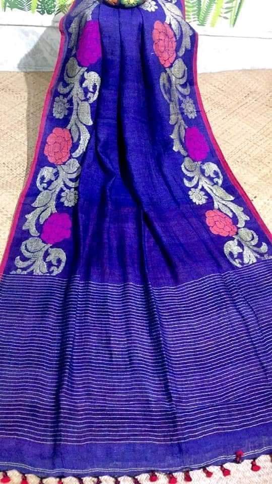 Golap Linen Jamdani Saree