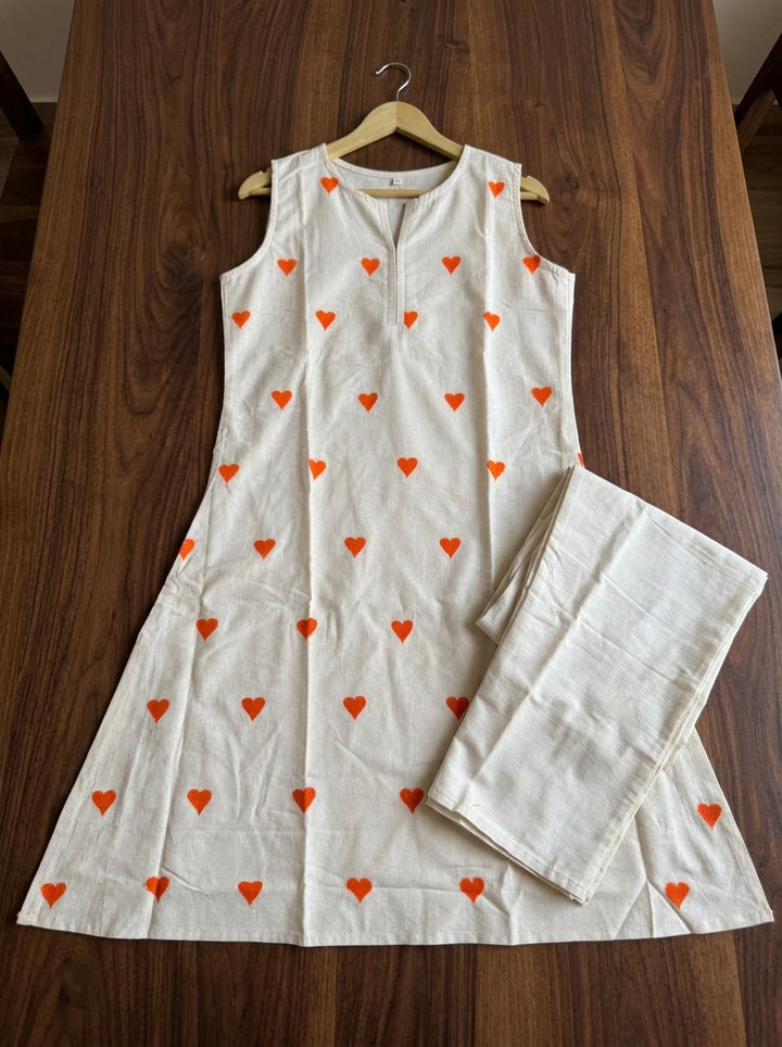 Serenity  Vibes Cotton Kurti Set