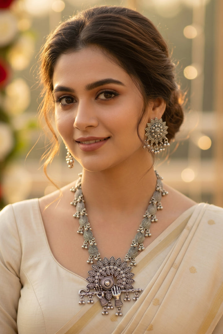 Lord Krishna Flute Inspired -Necklace Set
