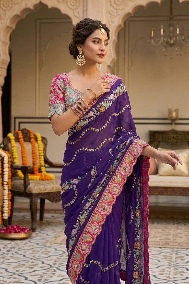 Wedding Vibe Rangoli Silk Saree