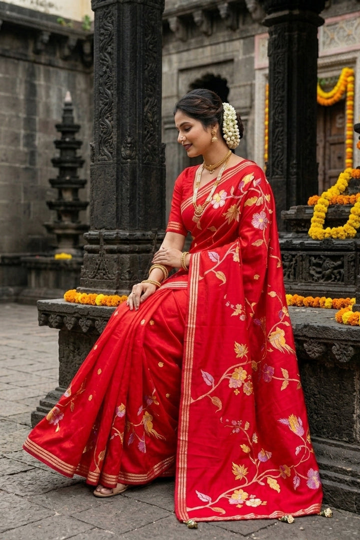 Rhythm of Drapes Crepe Khaddi Silk Saree