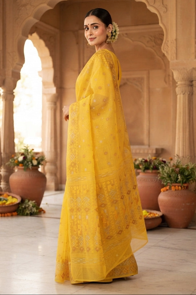 Moonloom Bengal Jamdani Saree