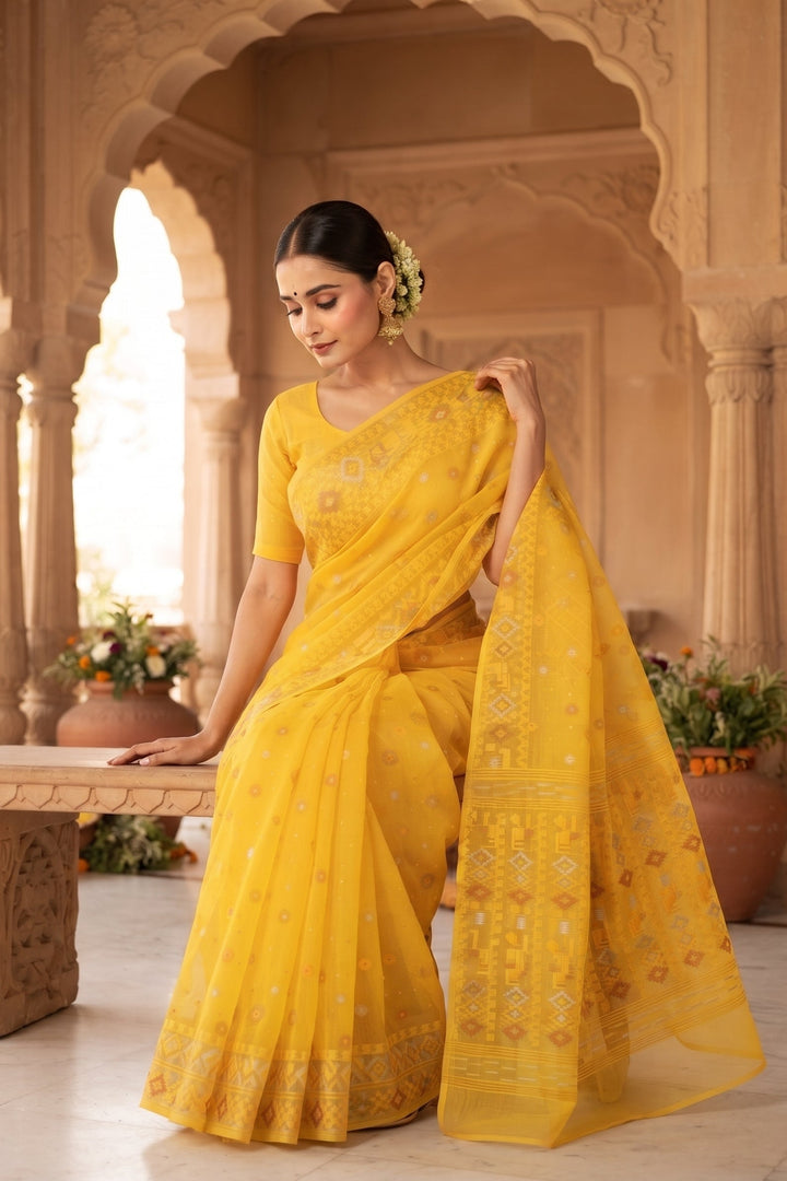 Moonloom Bengal Jamdani Saree