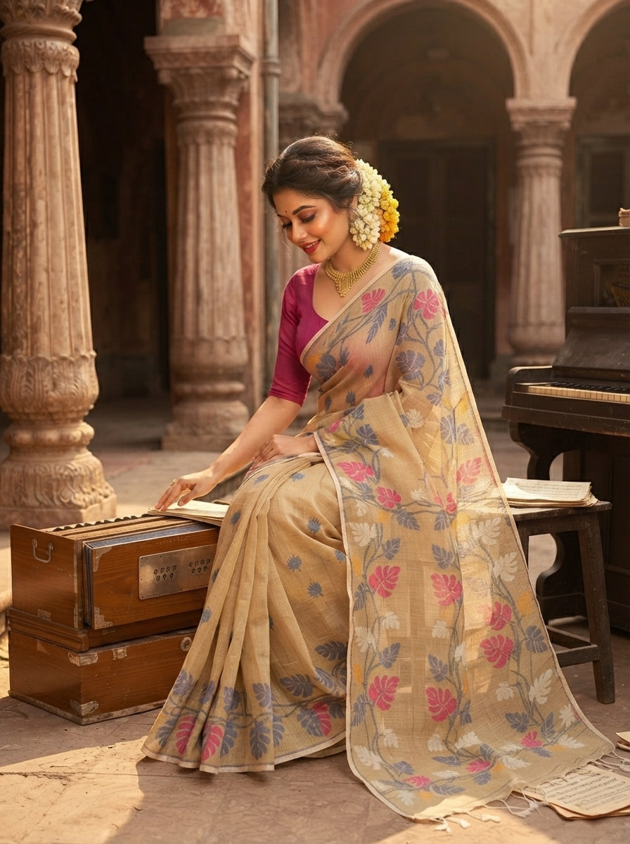 Moner Rong Dhakai Jamdani Saree