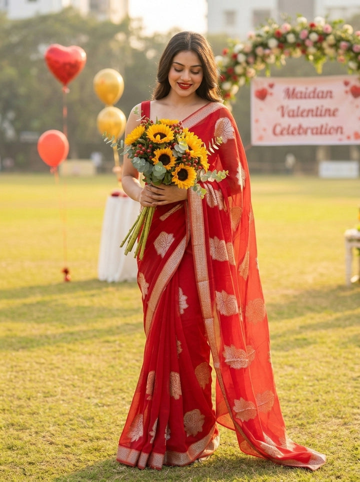 Rose - Designer Georgette Saree