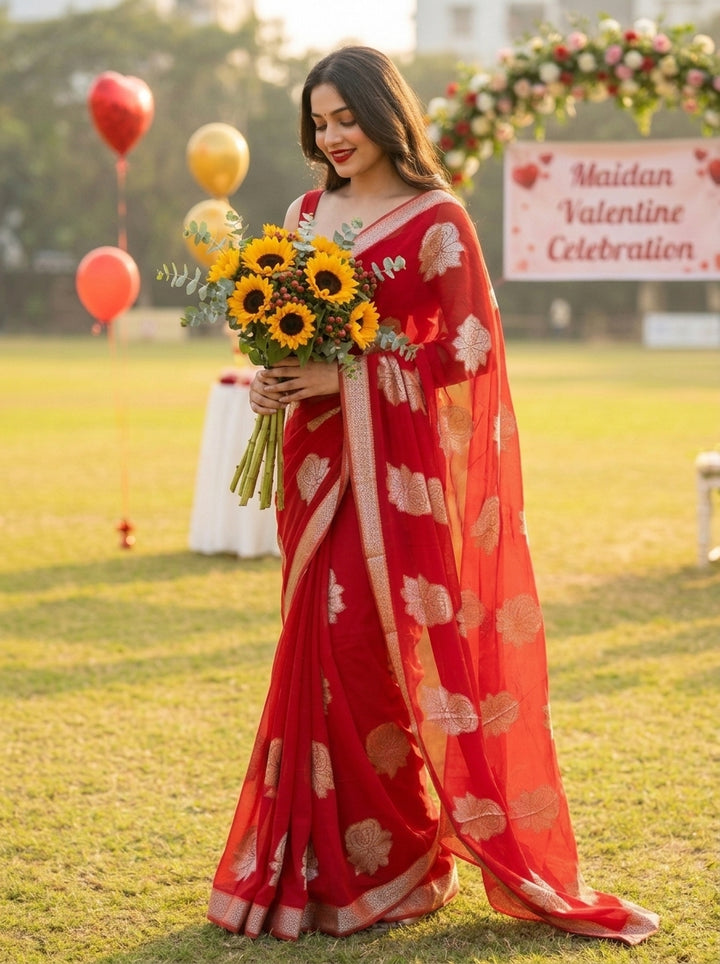 Rose - Designer Georgette Saree