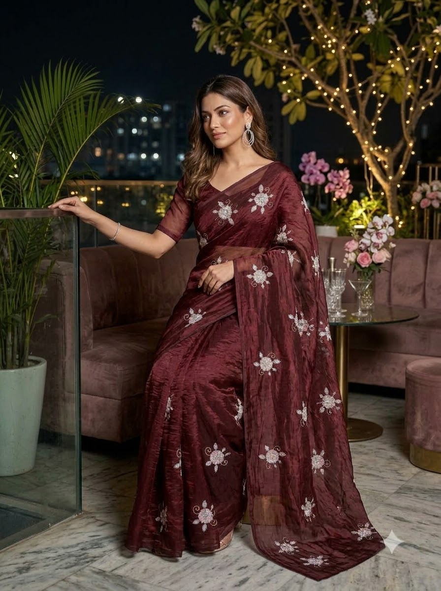 Eyes on Me Fancy Silk Saree