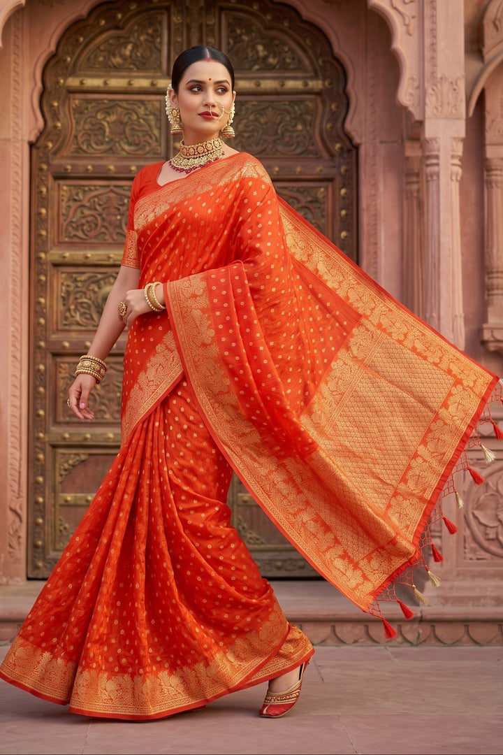 A Journey Called Dreams- Banarasi Semi Katan Silk Saree