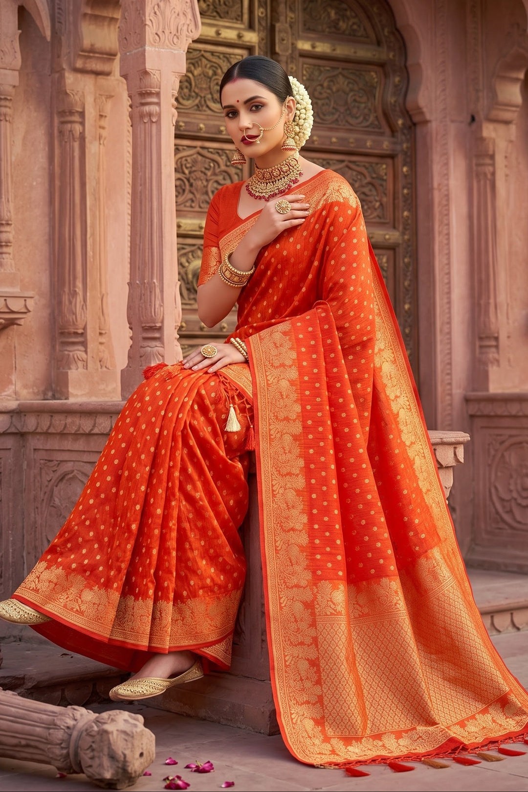 A Journey Called Dreams- Banarasi Semi Katan Silk Saree