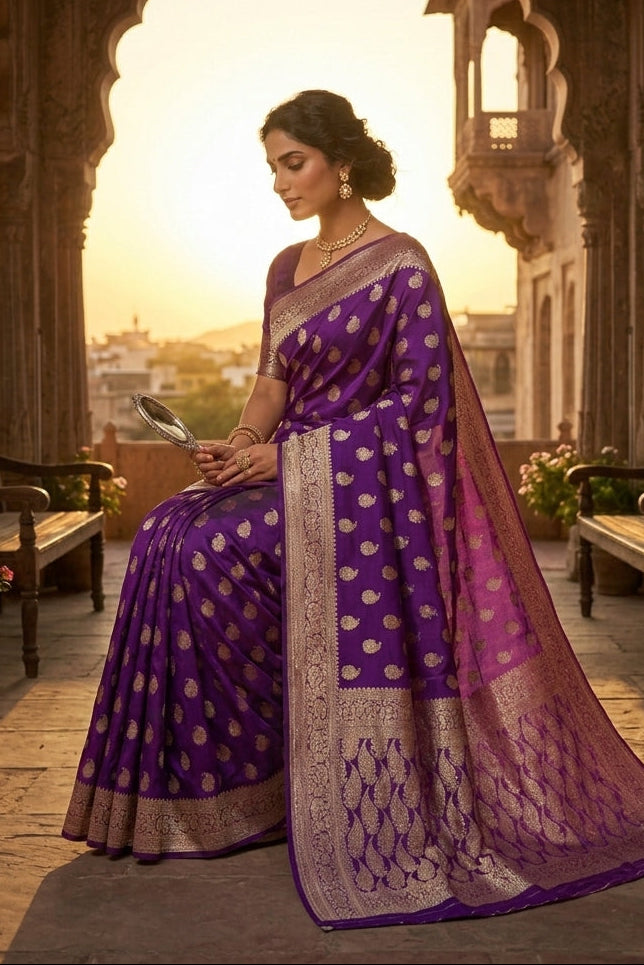 Drizzle Of Grace Gajji Silk Saree
