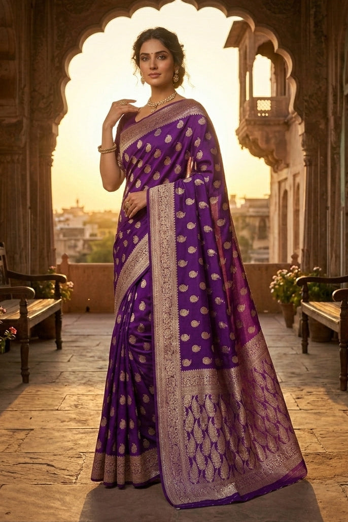 Drizzle Of Grace Gajji Silk Saree