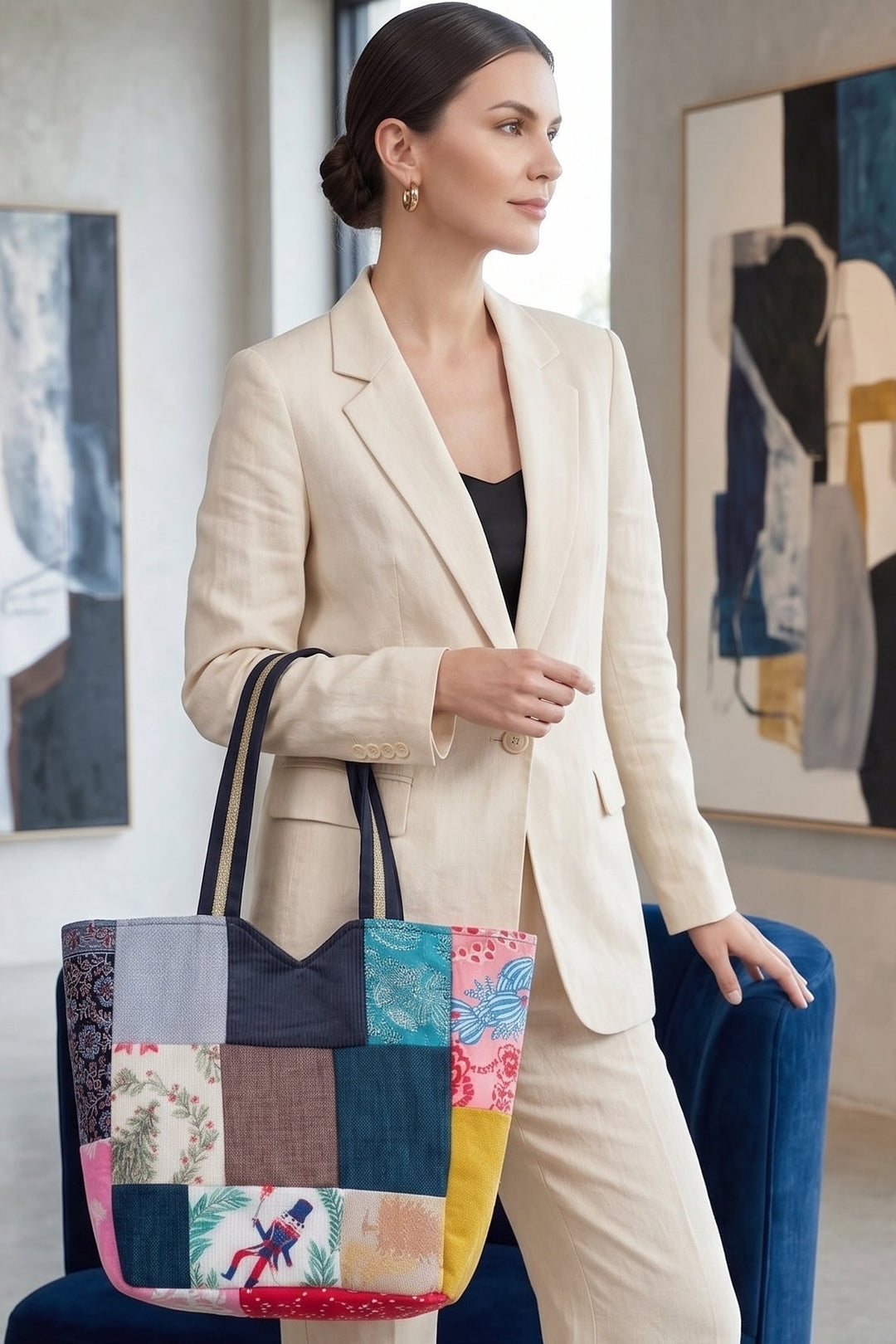 Patchwork Harmony- Tote Bag