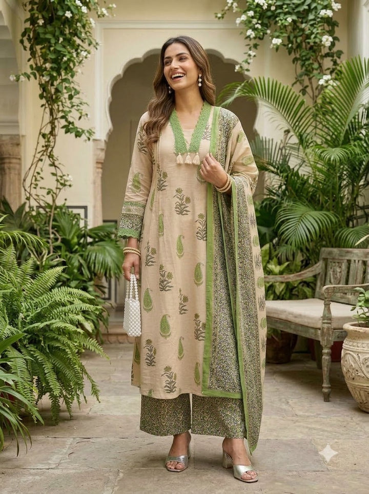 A Bloom of Grace Cotton Kurti Set