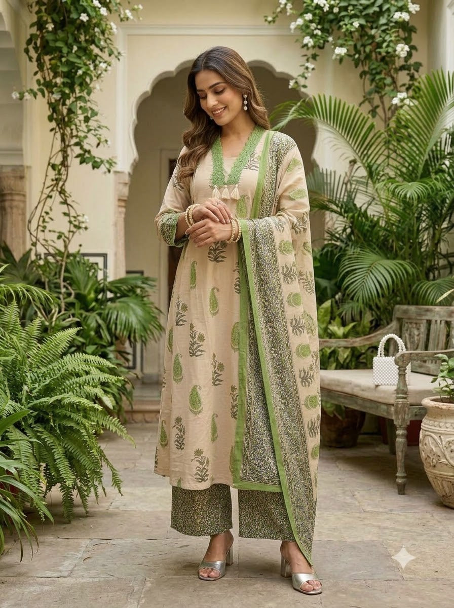A Bloom of Grace Cotton Kurti Set