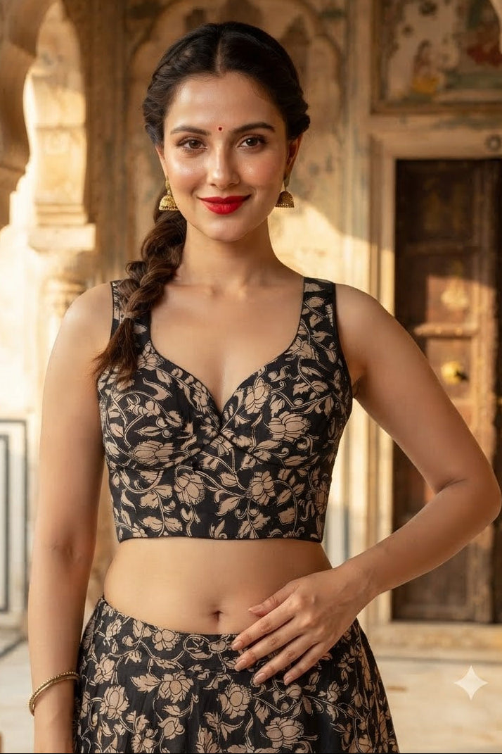 Vintage Charm kalamkari-Designer Blouse