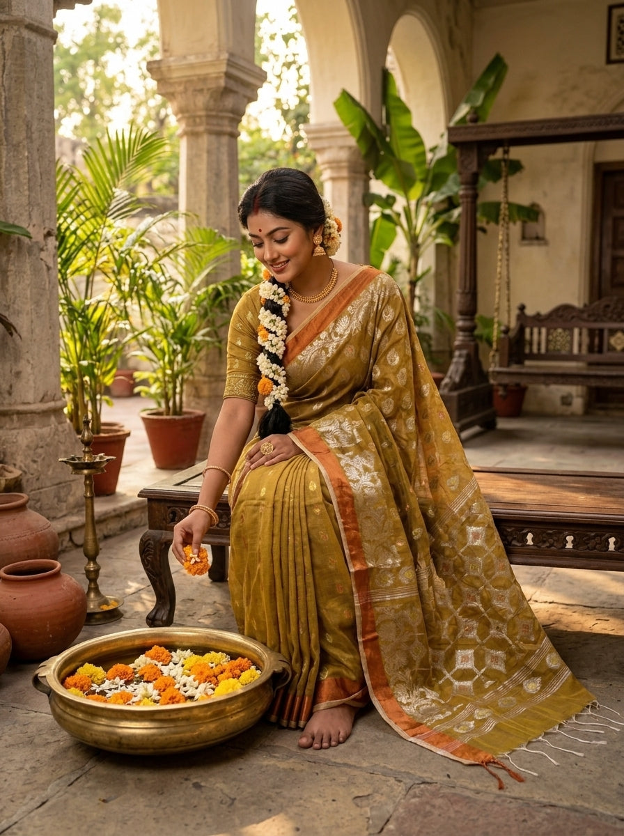 Rajeshwari Banarasi Khadi Saree