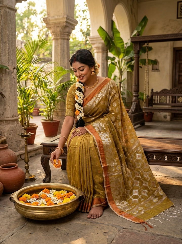Rajeshwari Banarasi Khadi Saree