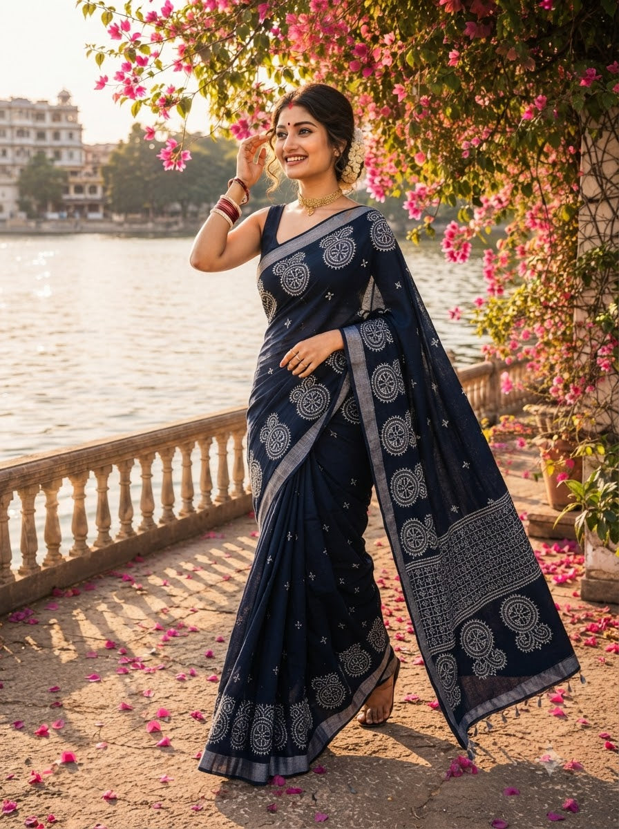 Niharika Khadi Cotton Saree