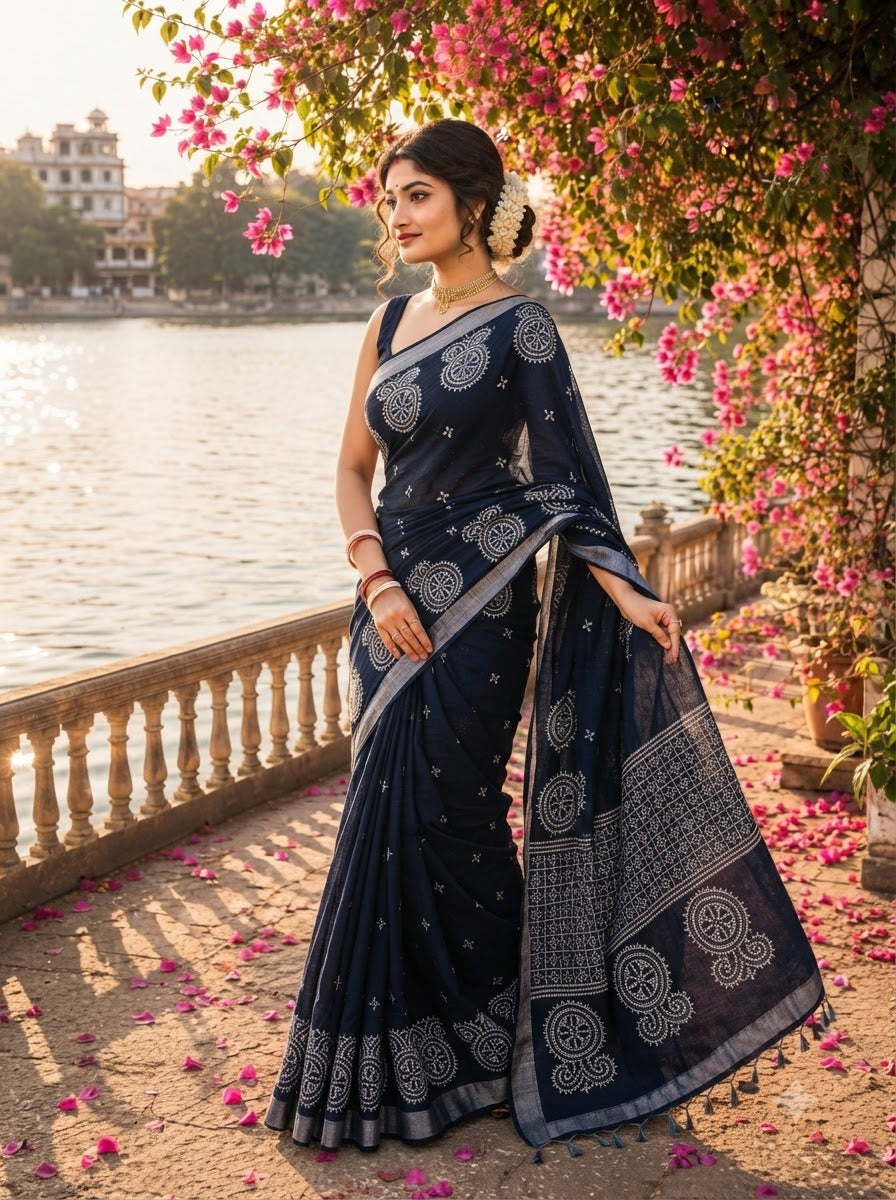 Niharika Khadi Cotton Saree