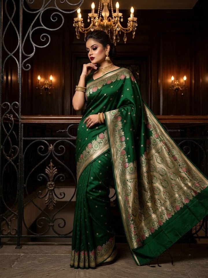 A Promise in Motion – Muga Katan Silk Designer Saree