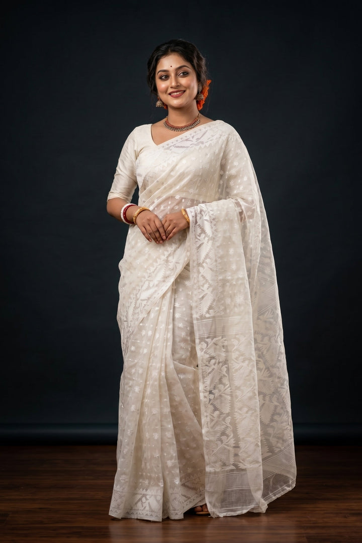 SurTara Dhakai Jamdani Saree