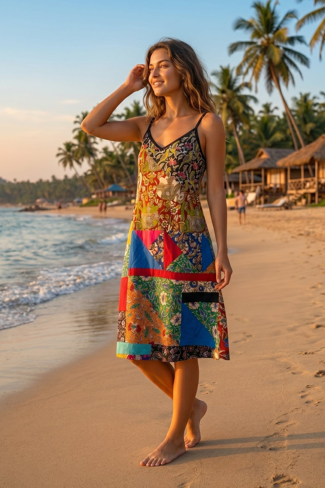 Heritage Hues -Pure Ethnic Collage  Cotton Dress