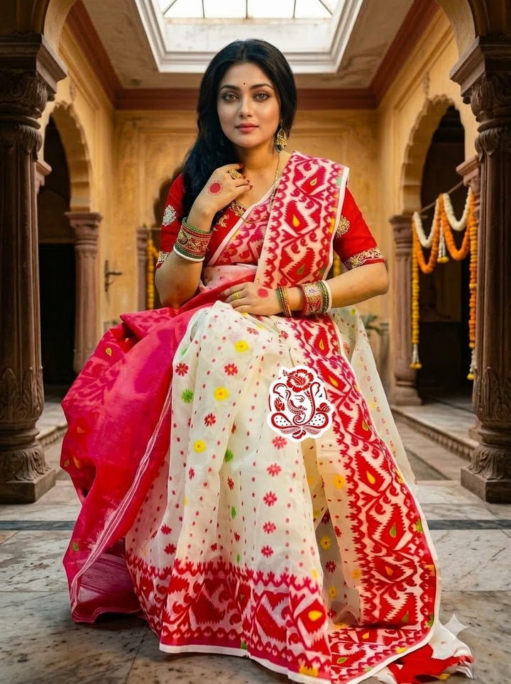 Gouri’s Grace Dhakai Jamdani Saree