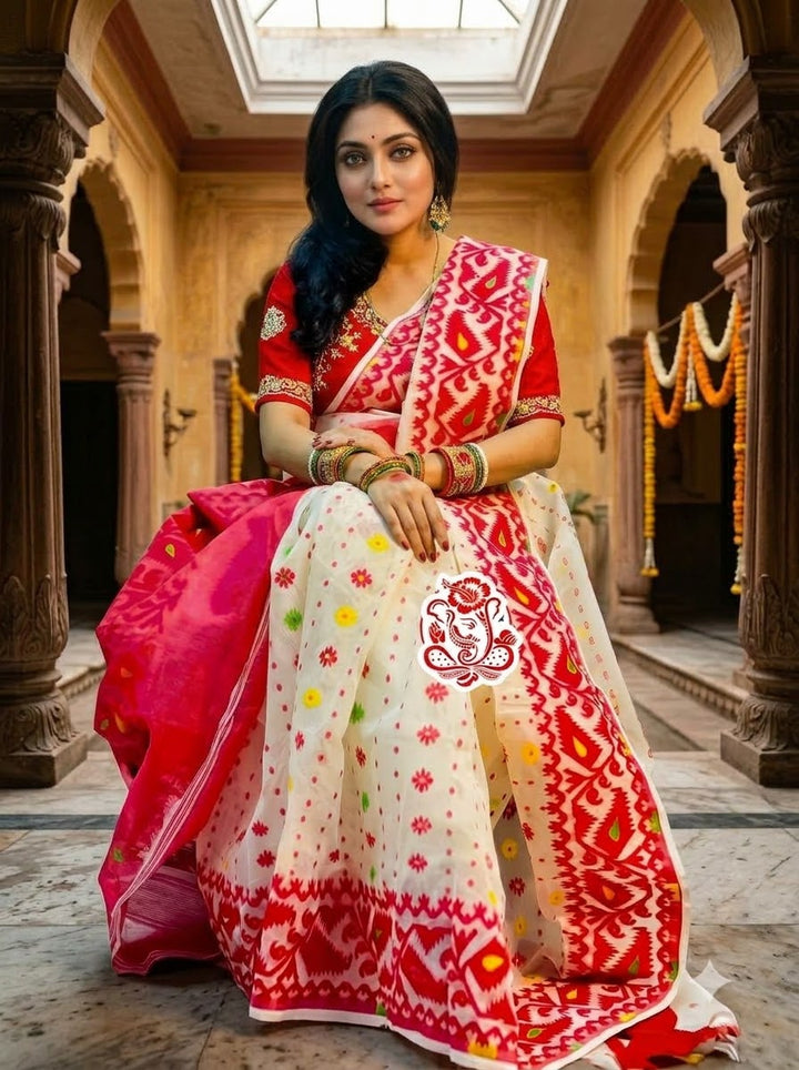 Gouri’s Grace Dhakai Jamdani Saree