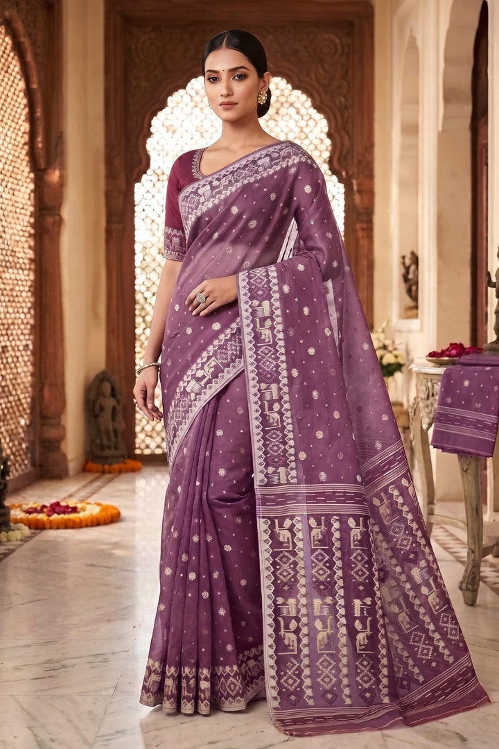 Moonloom Bengal Jamdani Saree