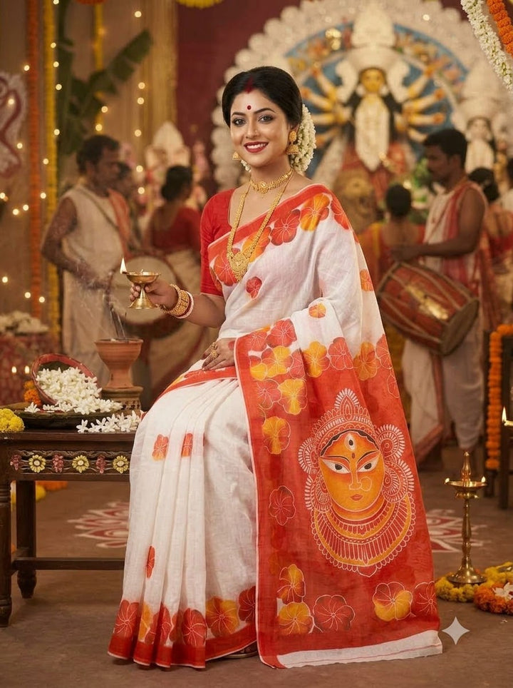 Shakti & Shringar Soft Linen Printed Saree