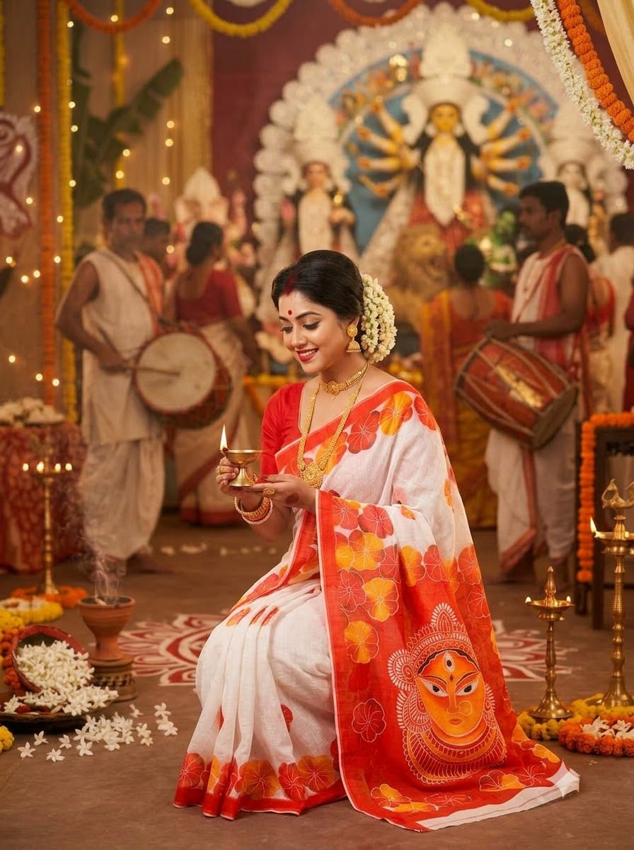 Shakti & Shringar Soft Linen Printed Saree