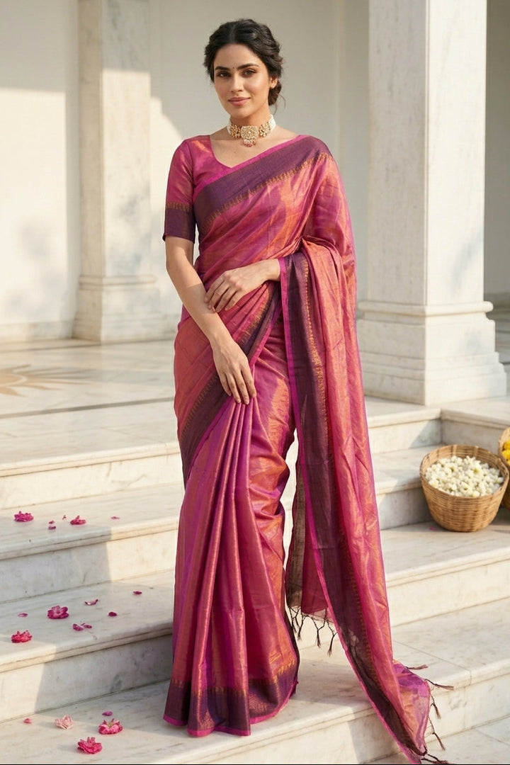 Srotaswini Tissue Cotton saree