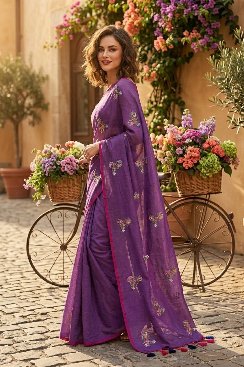 Spring Ride- Khadi Cotton Saree