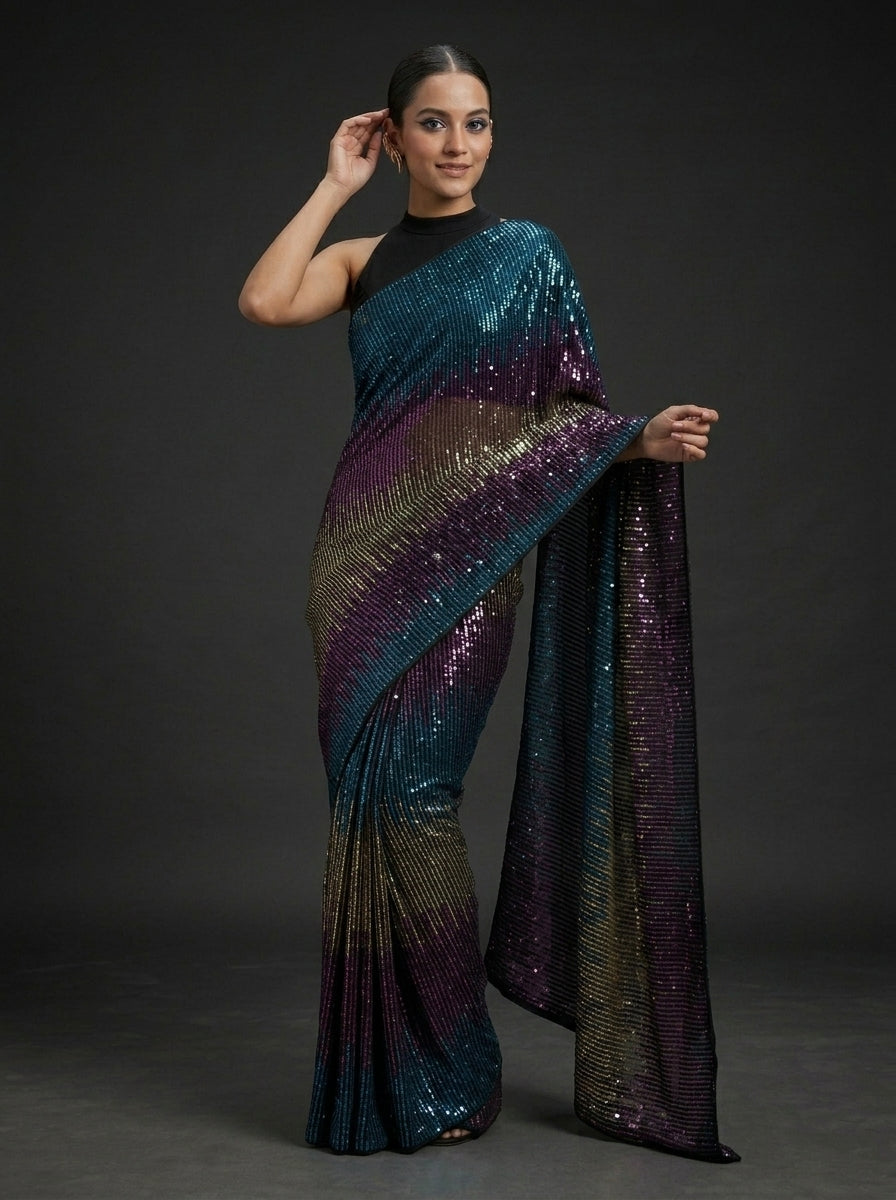 Made of Moonlight -Georgette Saree