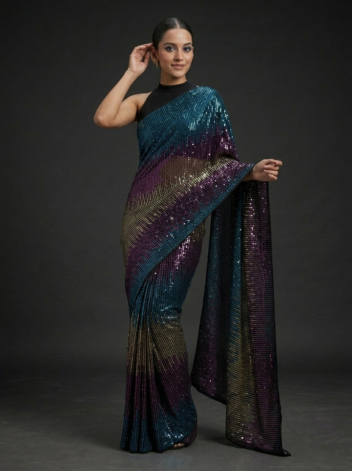 Made of Moonlight -Georgette Saree