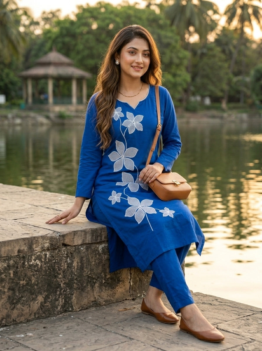 Beauty Of Flowers- Cotton Coord Set