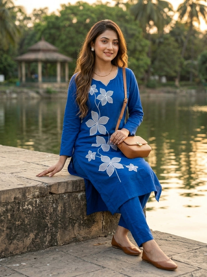Beauty Of Flowers- Cotton Coord Set