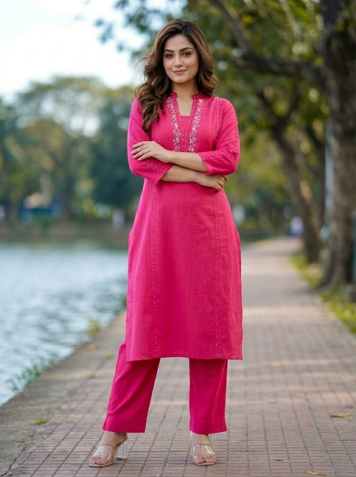 World Class Story Cotton Kurti Set