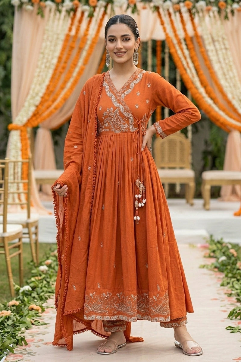 Dawn Drizzle Cotton Kurti Set