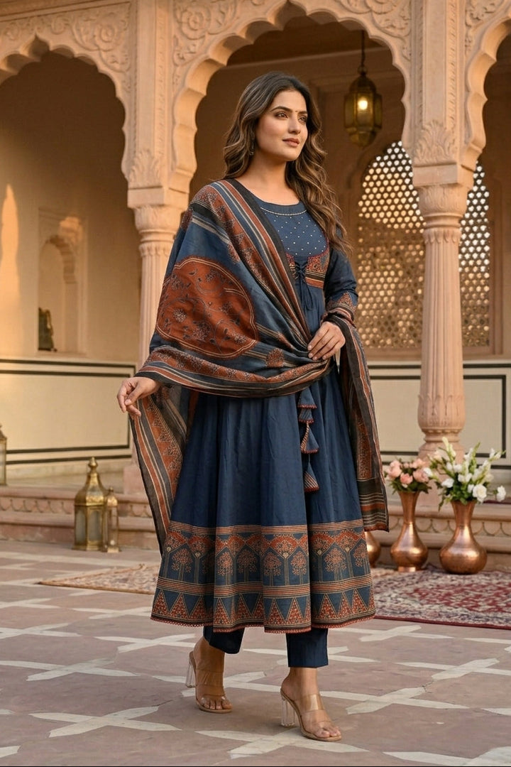 Lightens The Soul Cotton Kurti Set
