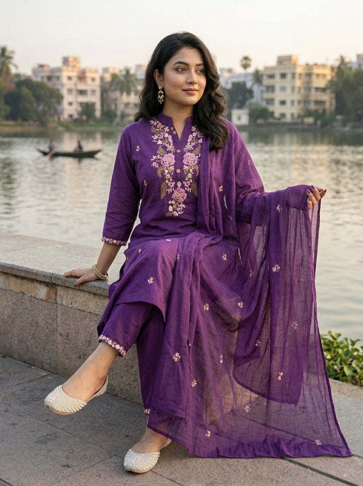 In Color Joy Cotton Kurti Set