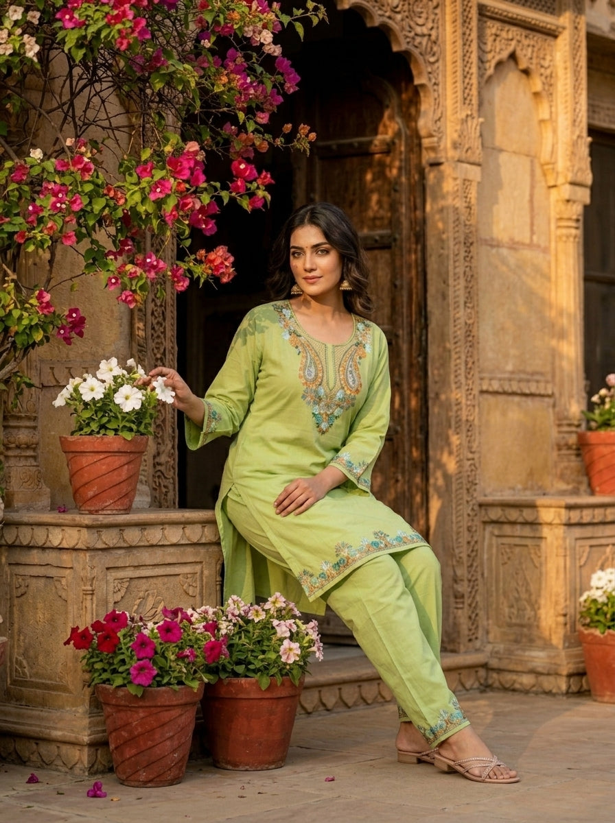 Heaven Like Kashmir - Special Kurti With Pant