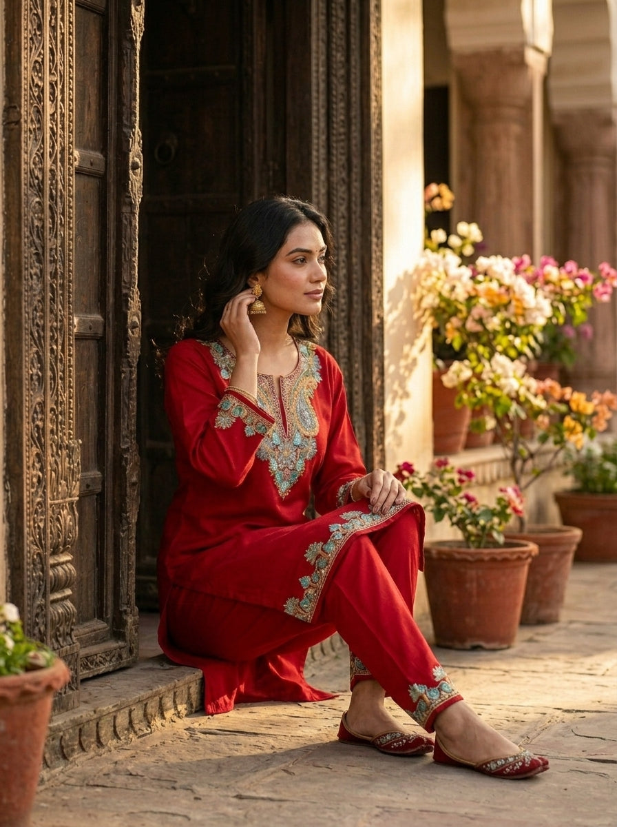 Heaven Like Kashmir - Special Kurti With Pant