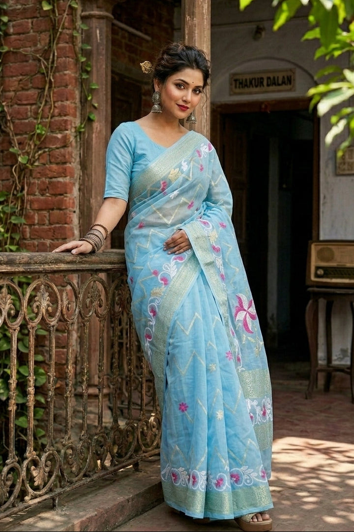Nirjharini Dhakai Jamdani Saree