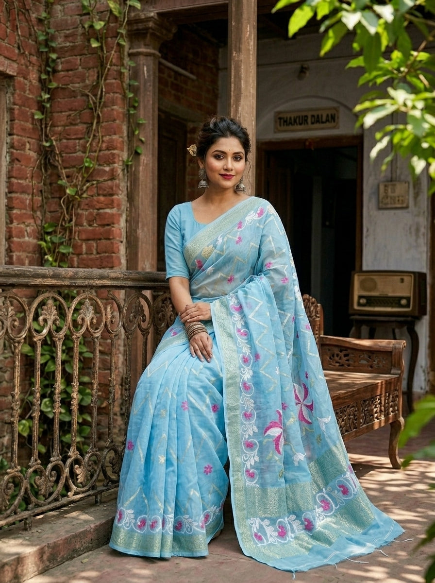 Nirjharini Dhakai Jamdani Saree