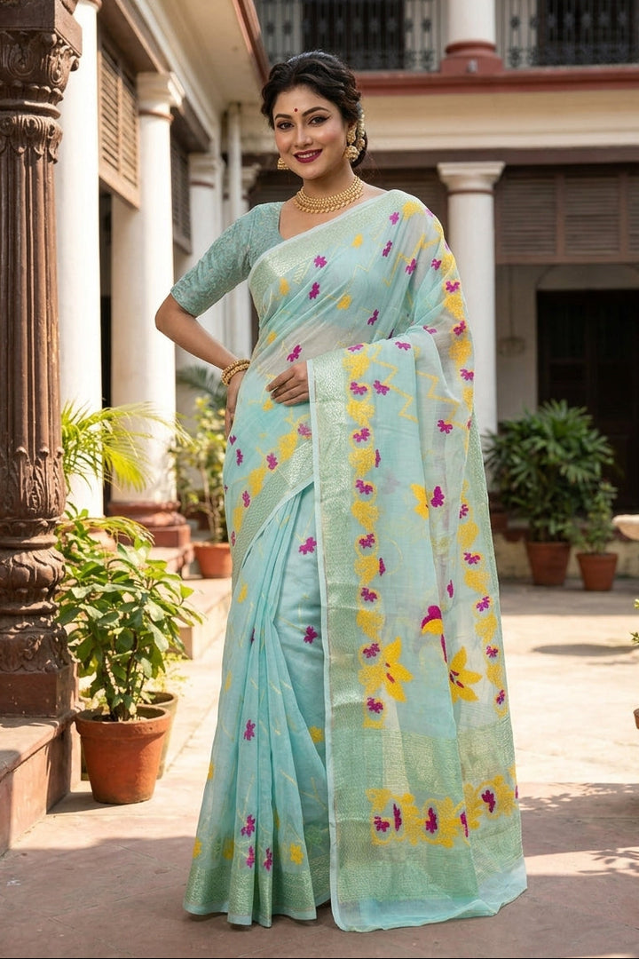 Nirjharini Dhakai Jamdani Saree